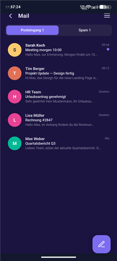 Mail app dark